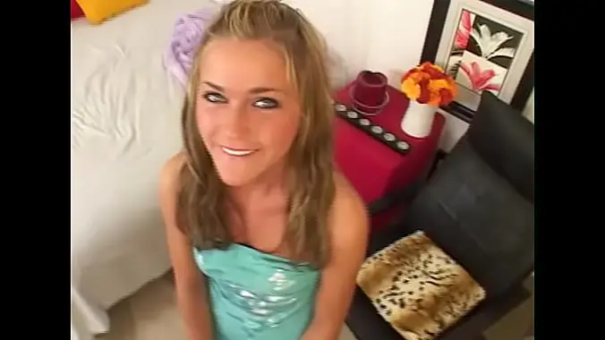 MCKENZIE MILES Cute Petite Blue Eyes Coed Huge Cock Deepthroat POV Blowjob and Big Cum Facial