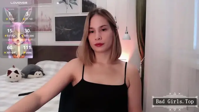 Big natural tits slim petite teen blonde solo on cam