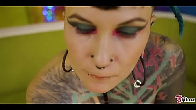 Goth Queen Teases Tiny Tits & Nipples Then Takes Rough Doggy, Dripping Facial Cumshot