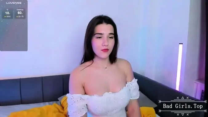 Natural big tits slim sexy brunette teen on web