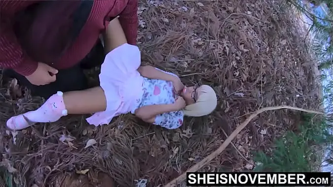Spread Eagle By Step Mom Husband And Fucked Missionary On The Forest Grass, Innocent Blonde Ebony Step Daughter Msnovember Cheating With Man, Skirt Pulled Off Young Ebonypussy Penetrated Kinky Step Family Fauxcest by Sheisnovember