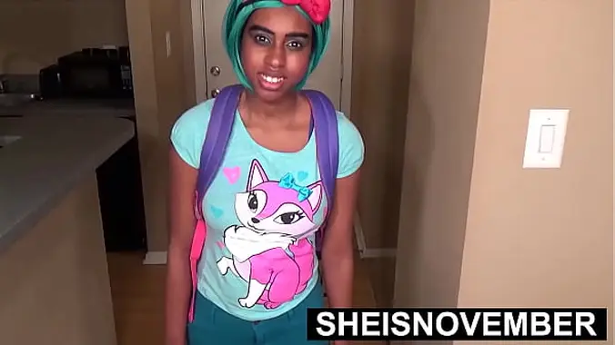 A Bad Report Card Caused Student Stepdaughter Riding Her Angry Stepdad Hard Penis Hardcore! Innocent Black Nerd Sheisnovember Must Convince Him To Forgive Her For Skipping Classes And Bad Scores With Oral-Sex And Fucked Erotica By Msnovember