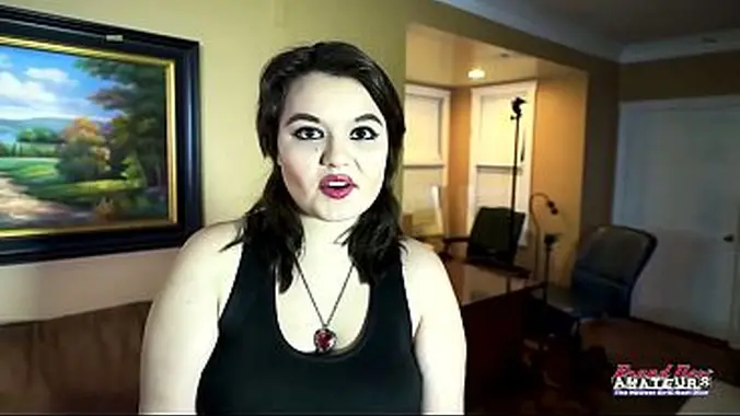Trinity Big Tits Brunette College Girl Gagging BJ Intense Oral Fun!