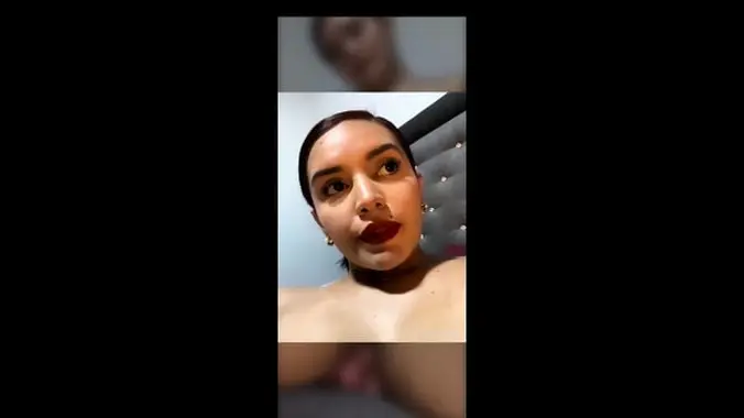 Beautiful baby riding dildo masturbating hard