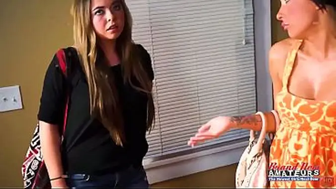 Madelyn Sofia Tiny Tattooed Brunette Coeds Lesbian Pussy Eating Fun!