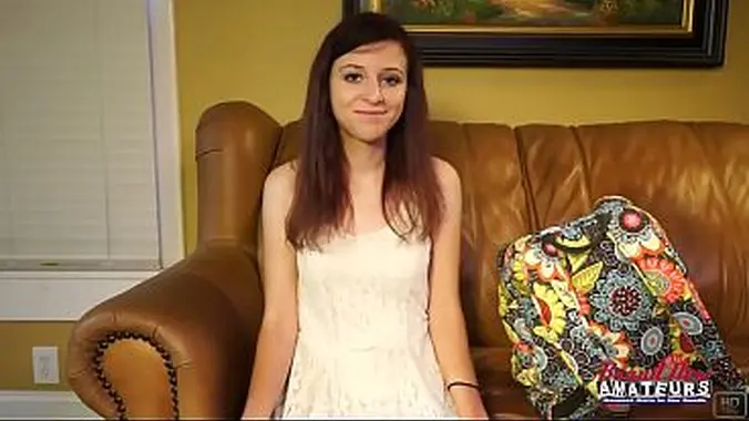 Petite Amateur Katie Walls Sucks A Thick Cock Deep In Her Tight Pussy!