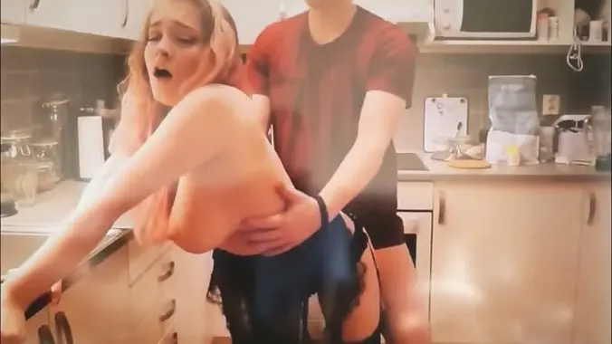 busty blonde girl get fucked with nice lingerie